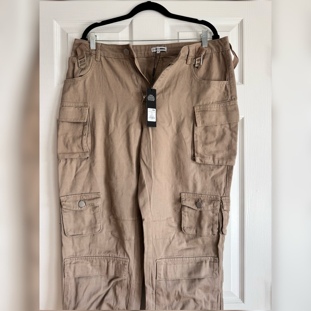 Fashion Nova Tan Cargo Pants